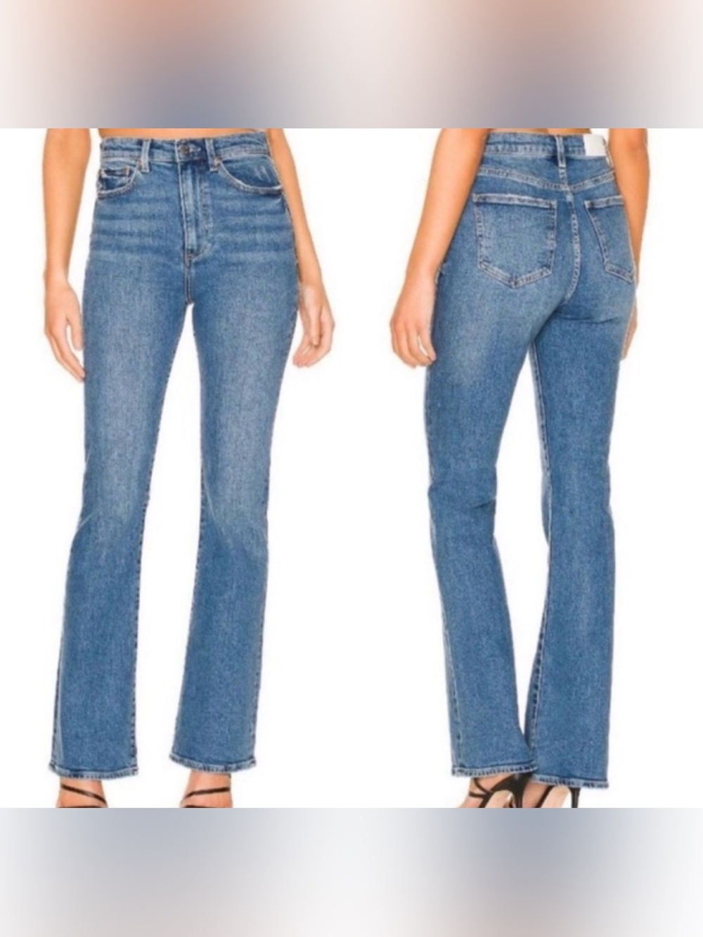 Pistola Dana High Rise Flare Jeans 28 Hyde Medium Blue Classic Retro 70s Western